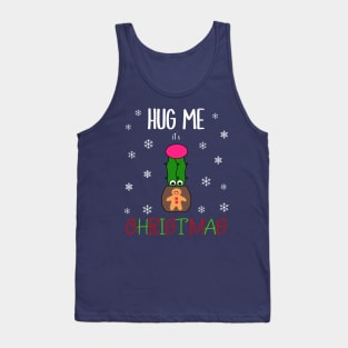 Hug Me It's Christmas - Hybrid Cactus In Gingerbread Man Pot Tank Top